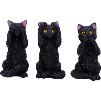 Nemesis Now Комплект статуетки Nemesis Now Adult: Humor - Three Wise Felines, 8 cm (U4802P9)