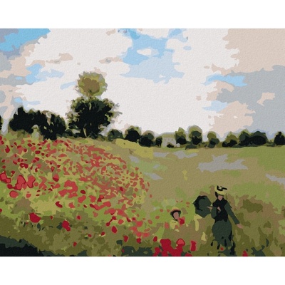 Zuty Malování podle čísel VLČÍ MÁKY CLAUDE MONET