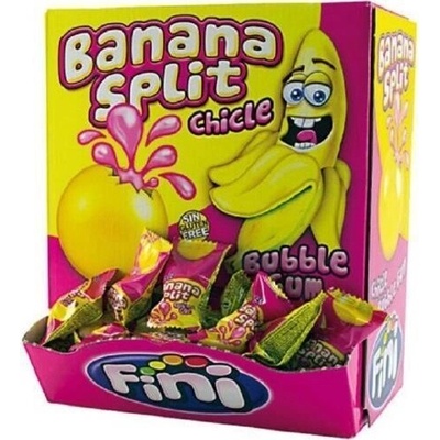 Fini Banana Split žvýkačky s jahodovou náplní 200ks 1kg
