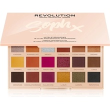 Makeup Revolution Soph X paleta očných tieňov so zrkadielkom Extra Spice 18 x 0,8 g