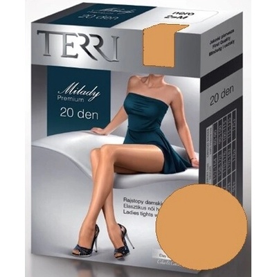 Terri MILADY 20 DEN elastické punčochové kalhoty bez klínku BEIGE TĚLOVÁ
