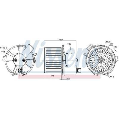 Vnitřní ventilátor NISSENS 87482