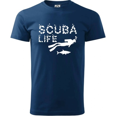 Scuba life tričko polnočná modrá