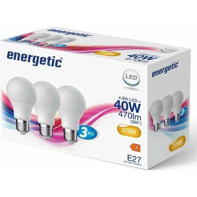 Nordlux LED žárovka E27 4,8W 2700K 3ks biela LED žárovky plast 5171013323