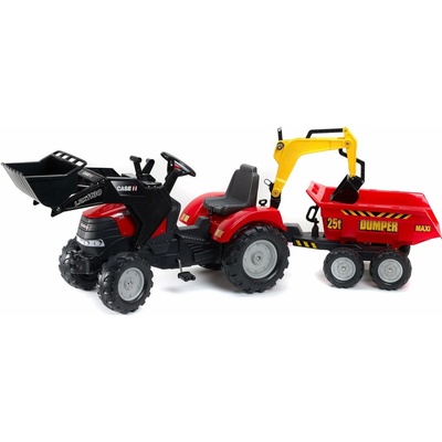 Falk FALK Šlapací traktor Case IH Puma 240CVX s nakladačem a vlečkou FA 996AM