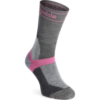 Bridgedale MTB Winter Weight T2 Merino Sport Boot Women's dámské zimní cyklistické ponožky Grey/Pink