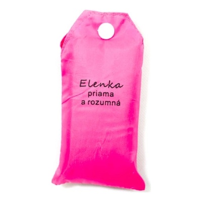 Nákupná taška s menom Elenka - priama a rozumná, Červená