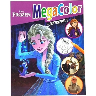 Omaľovánka FROZEN Ľadové kráľovstvo Disney 128 strán XL nálepky Megacolor