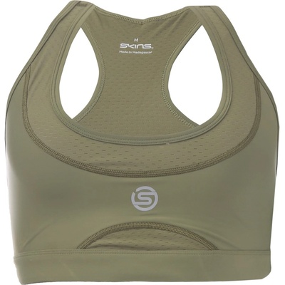 Skins Women's Elite Medium Impact Sports Bra - Khaki
