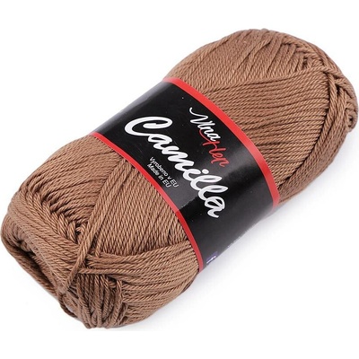 Bavlněná pletací příze Camilla 50 g Varianta: 19 (8218) hnědá světlá, Balení: 1 ks 45181/92104/206634