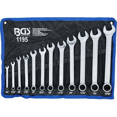 BGS technic Sada očkoplochých klíčů palcové velikosti 1/4" - 15/16" 12dílná BGS 1195