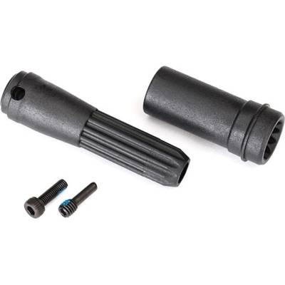 Traxxas Driveshafts, center front/ 4mm screw pins (2) TRX8556 (TRX8556)