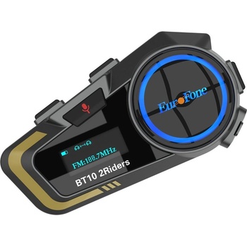 Eurofone Интерком за каска EuroFone OT-BT10, 1 брой, за до 2 водача (OT-BT10)