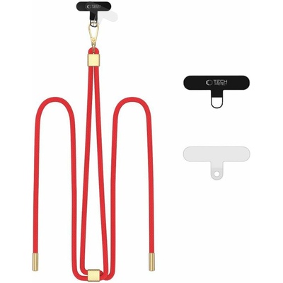 Šňůrka na krk TECH -PROTECT C2S ROPE crossbody popruh červený/zlatý