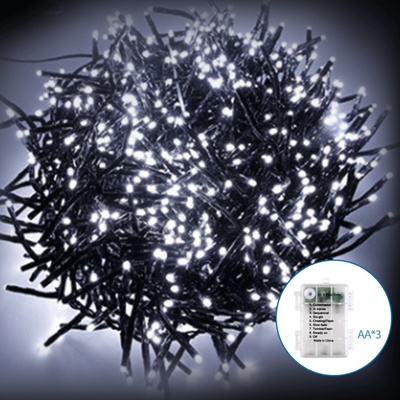 Aigostar -LED външен гирлянд 50xLED/8 функции 3xAA 5, 3m IP44 студена бяла (AI1288)