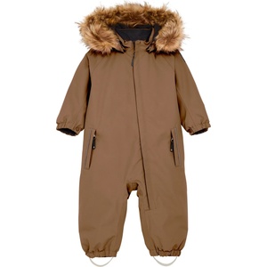 Color Kids Детска грейка Color Kids Baby's Coverall with Fake Fur Overall - Fossil - размер 86 (EU) (702-6050-0113)
