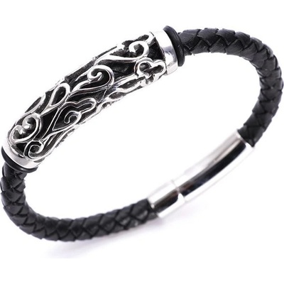 Impress Jewelry pánsky kožený prepletaný náramok Vario 161019170825