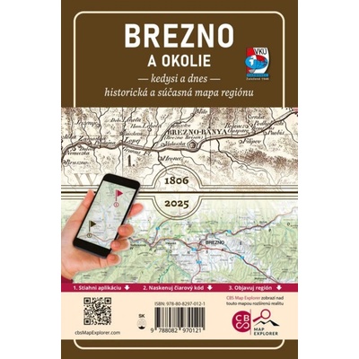 VKÚ Harmanec Porovnávacia mapa Brezno a okolie kedysi a dnes