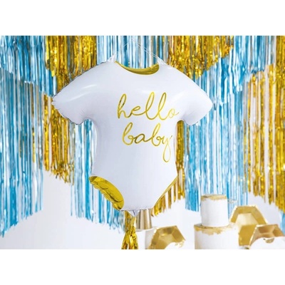 PartyDeco Fóliový balón Hello baby 51x45 cm