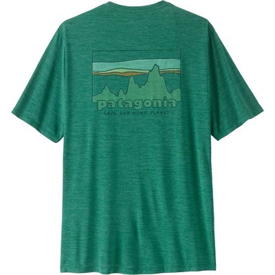 Patagonia Мъжка спортна тениска Patagonia Cap Cool Daily Shirt '73 Skyline Sport shirt - Gem Green / Light Gem Green X-Dye - размер XS (216-7987-0211)