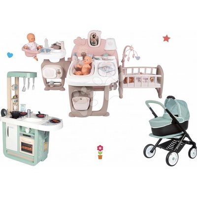 Smoby Large Doll's Play Center Natur D'Amour Baby Nurse – Hledejceny.cz