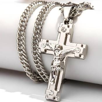 HARAHU Верижка с Кръст cr - 38721 - Сребърна / 60см kp38721 (cr-38721)