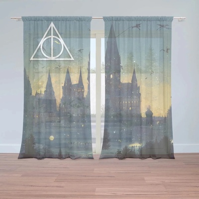 Sablio Záclony Nočný Rokfort: 2ks 150x250cm