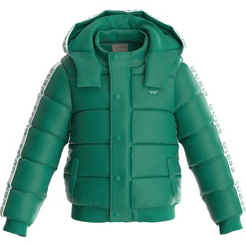 Image 1 of GUESS Зимно яке за момиче в зелено с контрастни ивици Guess