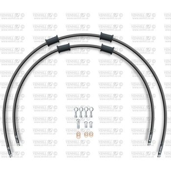 RACE Hadice přední brzdy sada Venhill POWERHOSEPLUS YAM-10027FS-BK (2 hadice v sadě) černé hadice, nerezové koncovky
