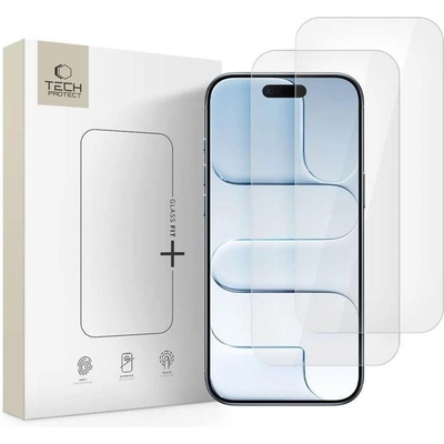 Tech-Protect Стъклен Протектор за iPhone Air, Tech-Protect Fit Plus Glass x2, Прозрачен (5906302319244)