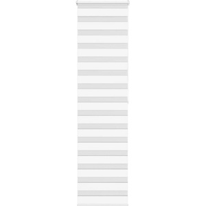 vidaXL Зеброва щора бял 60x200 см ширина на плата 55, 9 cm полиестер (4014773)