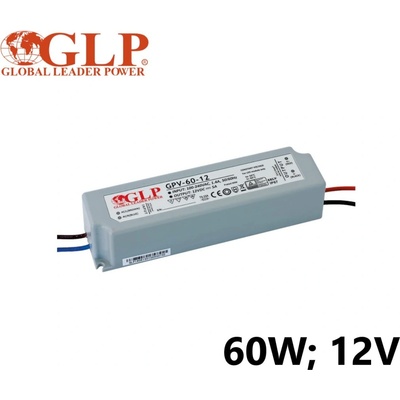 Voděodolný LED zdroj - 60W, 5A, 12V, IP67 (GPV-60) - Greenlux (GXLD135)