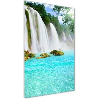 Vertikálny fotoobraz na skle Vodopád 50x100 cm