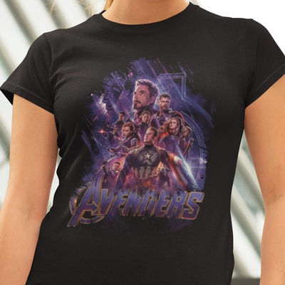 Tričko s potlačou Avengers čierna
