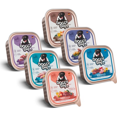 Výhodné balení DOGGY Dog Adult 24 ks (24 x 150 g) - smíšené balení (6 druhů)