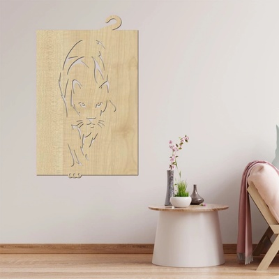 dřevo života Dřevěná dekorace na zeď Panter Rozměry (cm): 80x128, Zvolte barvu dekoru: Javor