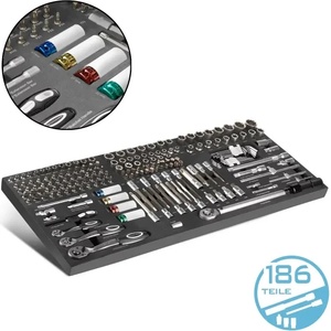 STAHLWERK Комплект тресчотка битове и ключове stahlwerk 6824/ 186 бр (6824)