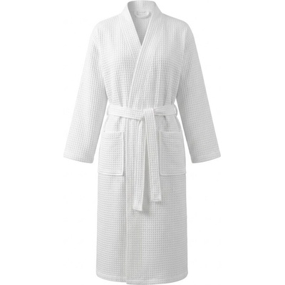 Vafľový župan kimono Praktik biely