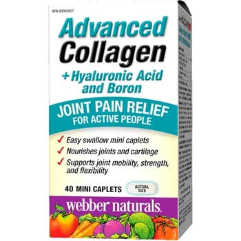Image 1 of Webber Naturals Advanced Collagen + Hyaluronic Acid and Boron [40 каплети]