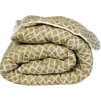 Izidream Зимна олекотена завивка с естествена вълна за спалня Мерино Натурал Грийн 200/210 см