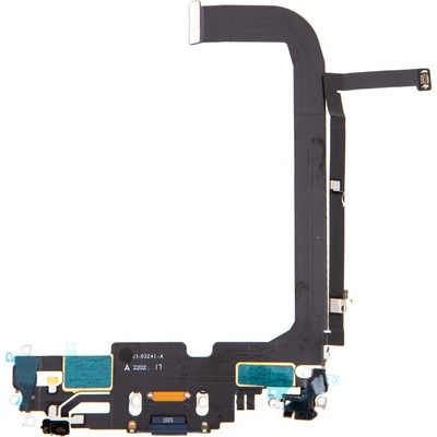 AppleMix Napájací a dátový konektor s flex káblom + mikrofóny pre Apple iPhone 13 Pro Max - modrý - kvalita A+