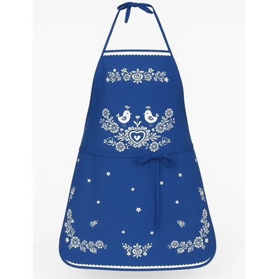 Forbyt kuchyňská zástěra FOLK podklad modrý 64x76cm – Zboží Mobilmania