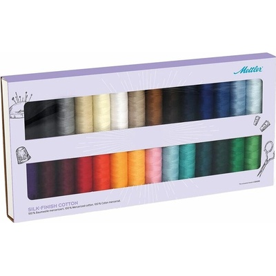 Sada bavlněných nití SILK-FINISH COTTON 50 METTLER (28x150m)
