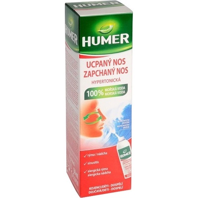 Humer Ucpaný nos 100% mořská voda Hypertonic 50 ml