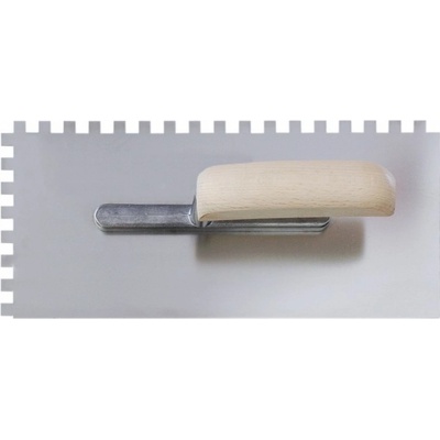 Ozubené hladítko dřevěné držadlo 280 x 130mm 6 x 6mm