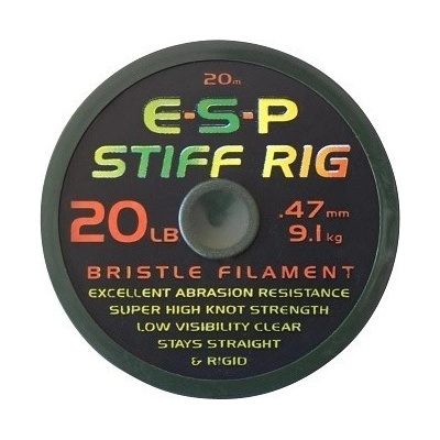 ESP Šnúra STIFF RIG BRISTLE FILAMENT 20m 20lb