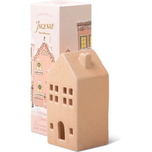 Paddywax Incense Holiday Village Ceramic Pink Townhouse - къща за 20 тамянни шишарки - Persimmon Chestnut,