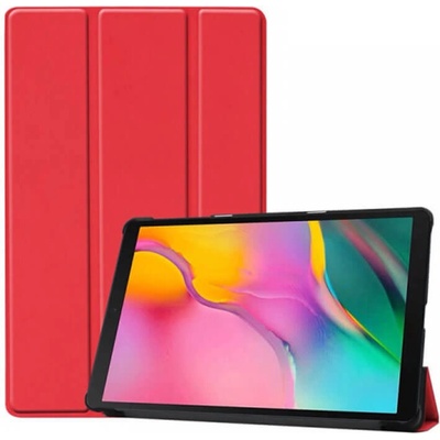SES 2v1 Smart flip cover + zadní plastový ochranný kryt Samsung Galaxy Tab S7 FE SM-T733 červený 11383