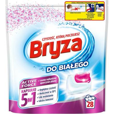 Bryza Active Force 5v1 prací kapsle na praní bílého prádla 28 PD