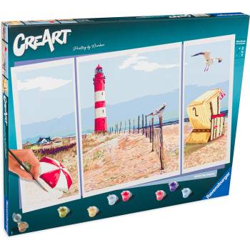 Ravensburger Комплект за рисуване по номера Ravensburger CreArt - До брега на морето (20277)